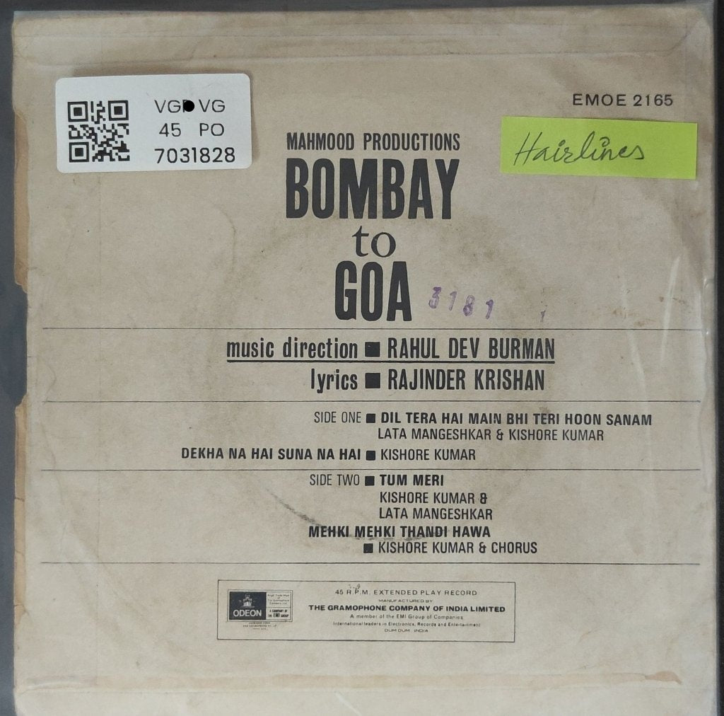 Rahul Dev Burman - Bombay to Goa (45-RPM)