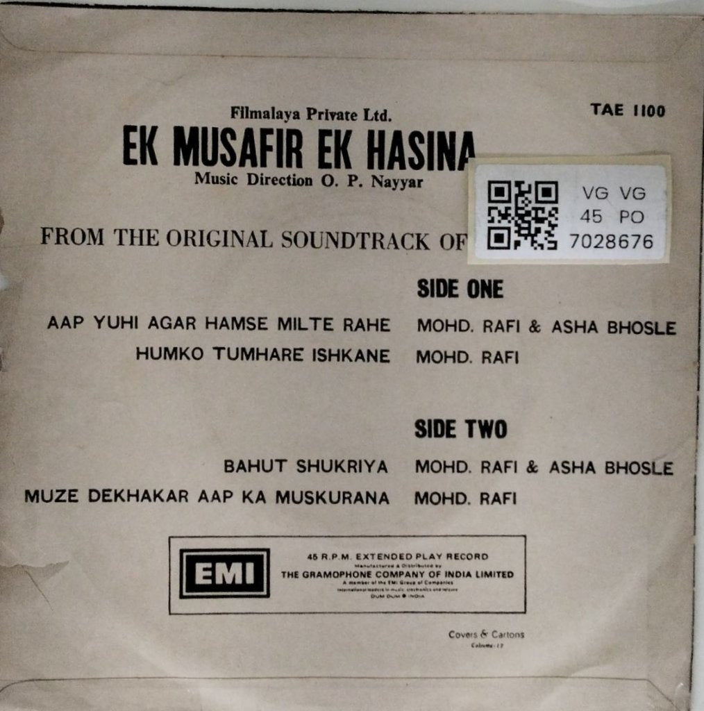 O. P. Nayyar - Ek Musafir Ek Hasina (45-RPM)