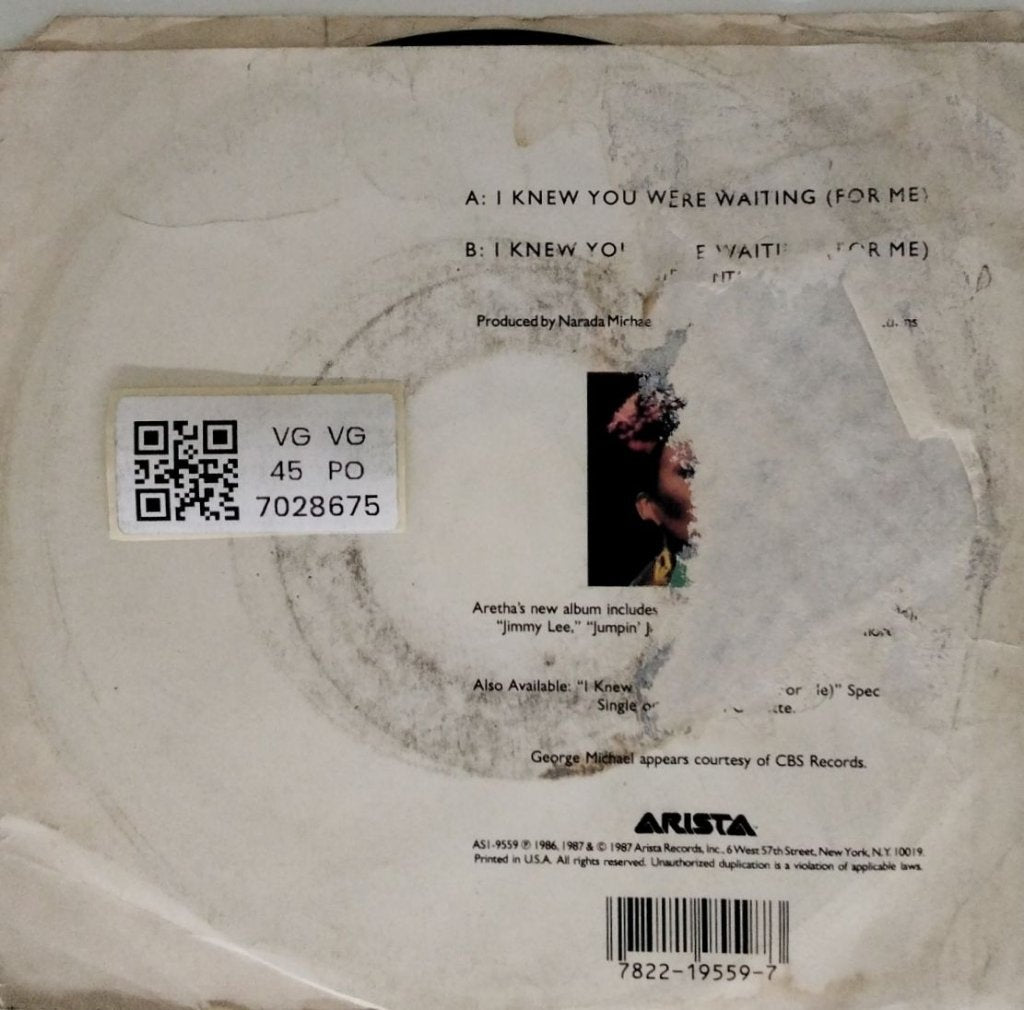 Aretha Franklin, George Michael - I Knew You Were Waiting (For Me) (45-RPM)