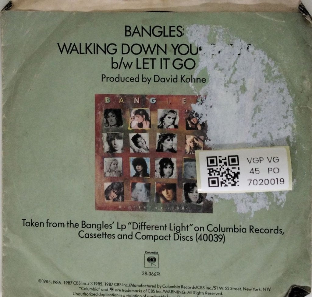 Bangles - Walking Down Your Street (45-RPM)