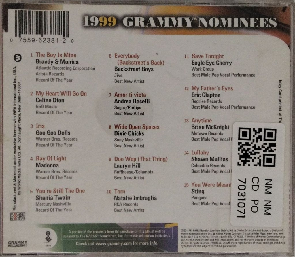 Various - 1999 Grammy Nominees (CD)