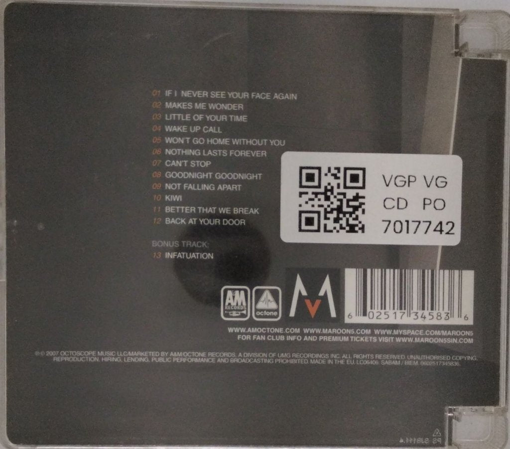 Maroon 5 - It Won't Be Soon Before Long (CD)