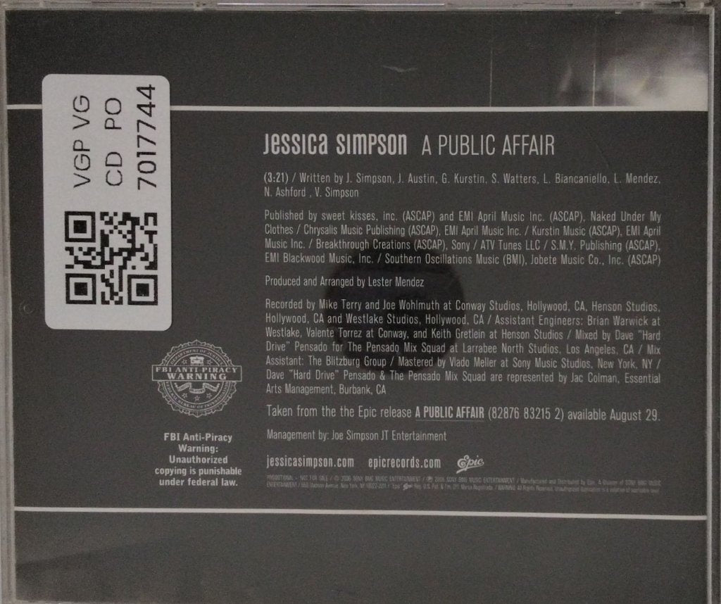 Jessica Simpson - A Public Affair (CD)