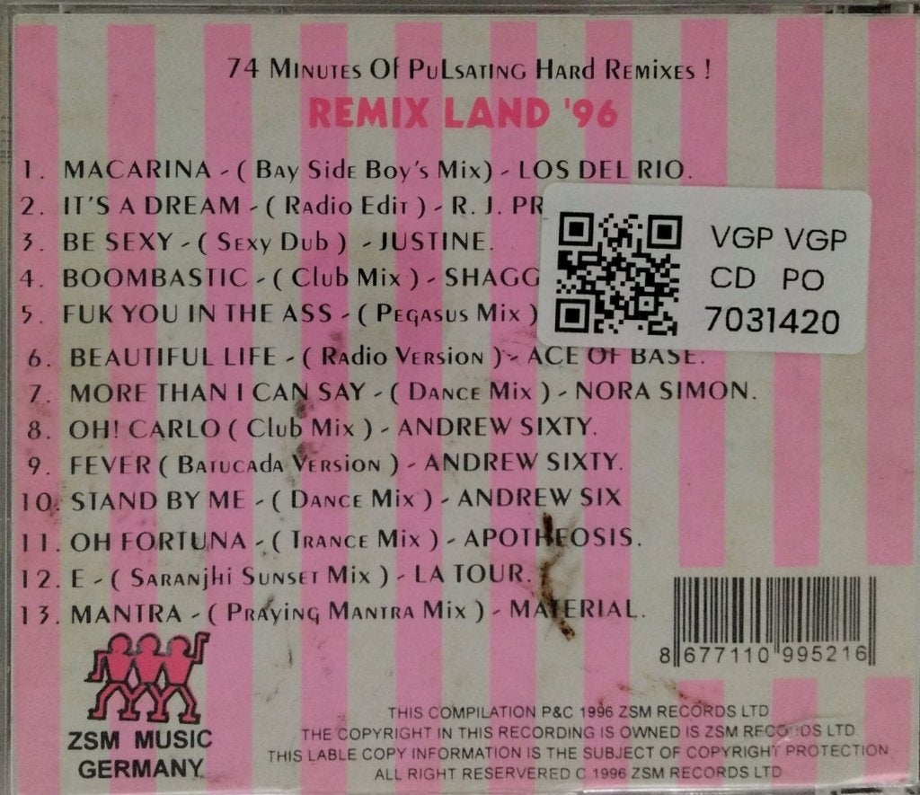 Various - Remix Land '96 Vol.1 (CD)