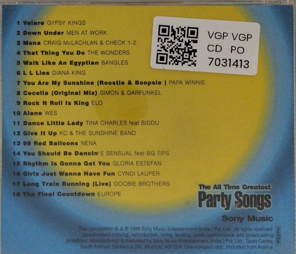 Various - The All Time Greatest Party Songs (CD)
