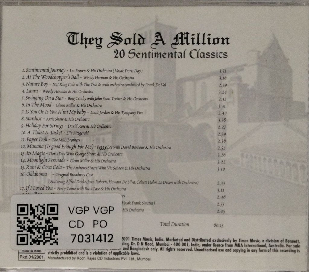 Various - They Sold a Million: 20 Sentimental Classics (CD)