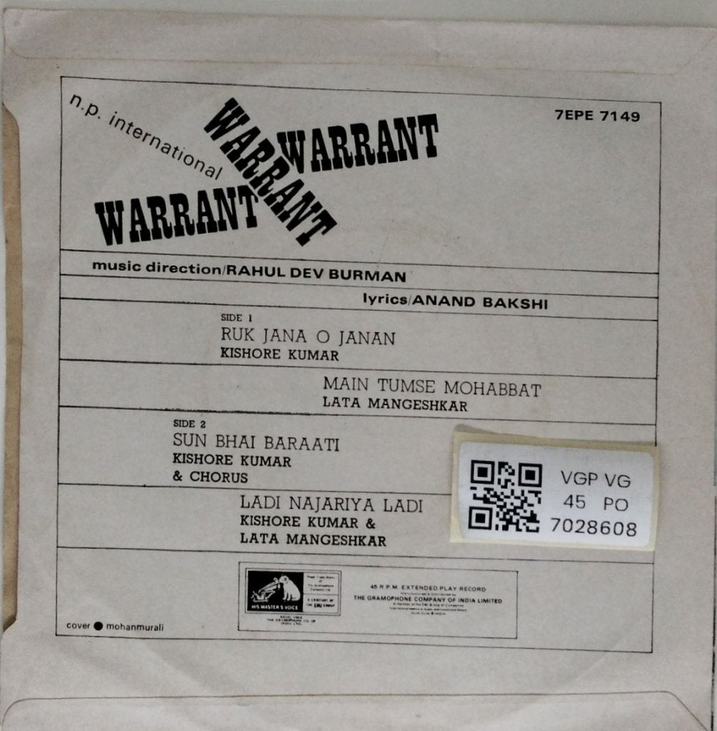 Rahul Dev Burman - Warrant (45-RPM)