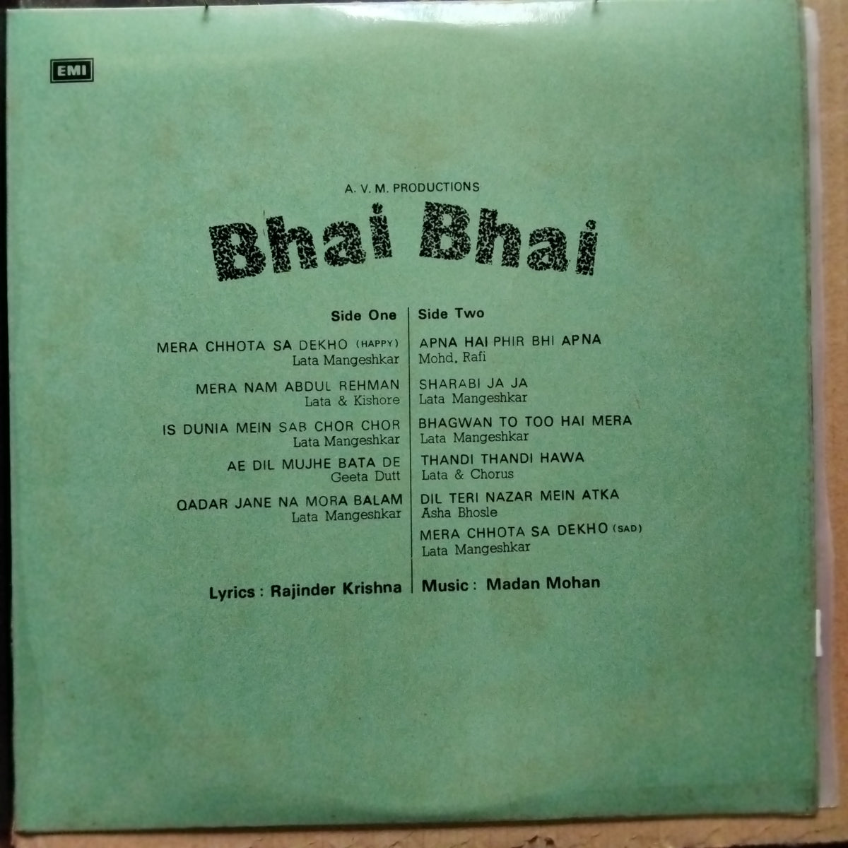 Madan Mohan  - Bhai Bhai  (Vinyl)