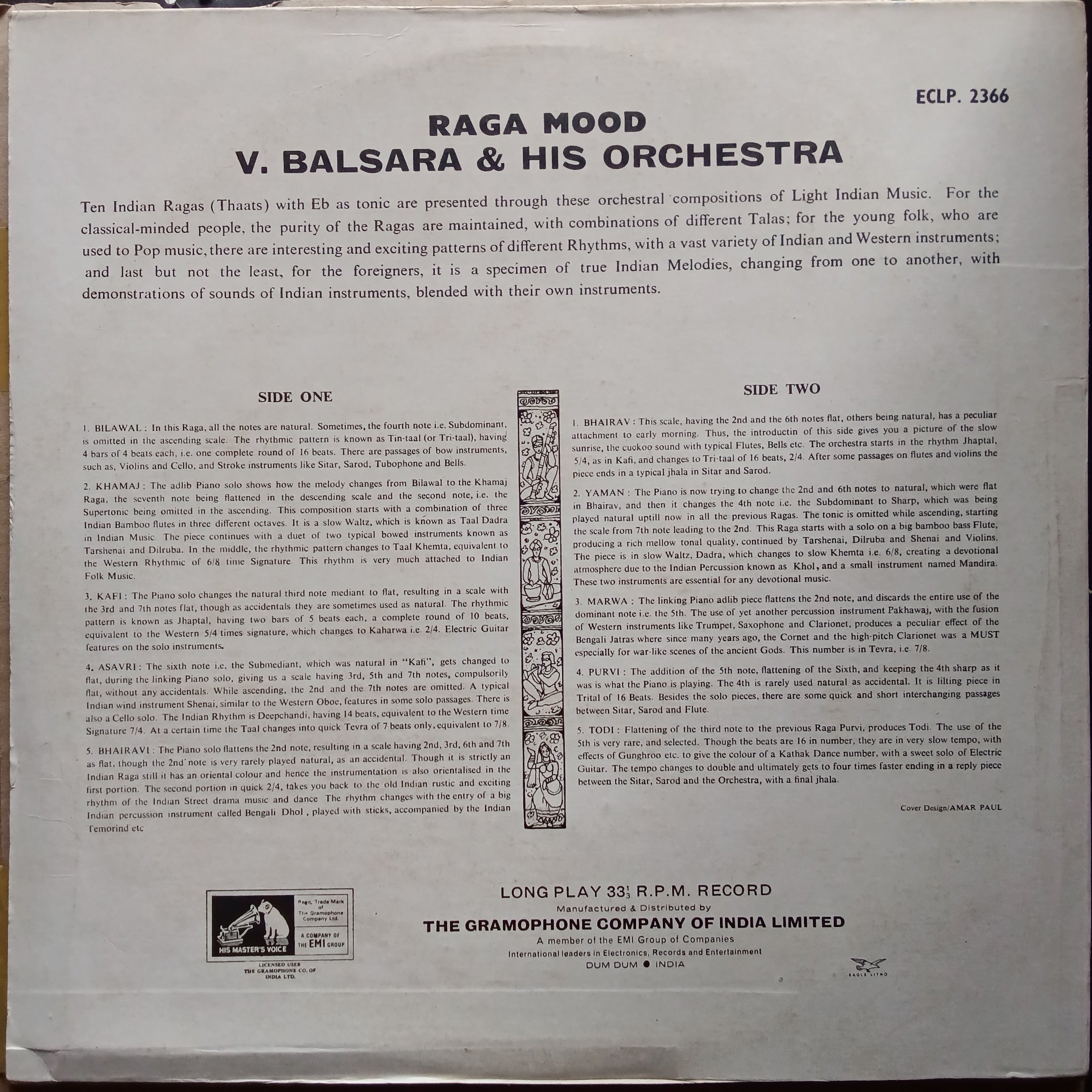 V. Balsara & His Orchestra  - Raga Mood (Vinyl)