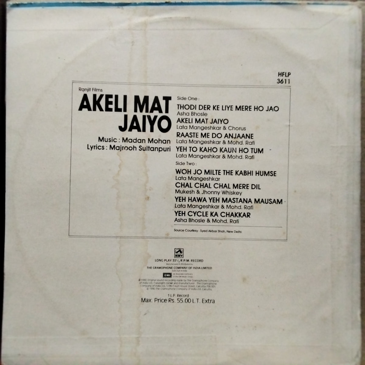 Madan Mohan - Akeli Mat Jaiyo (Vinyl)