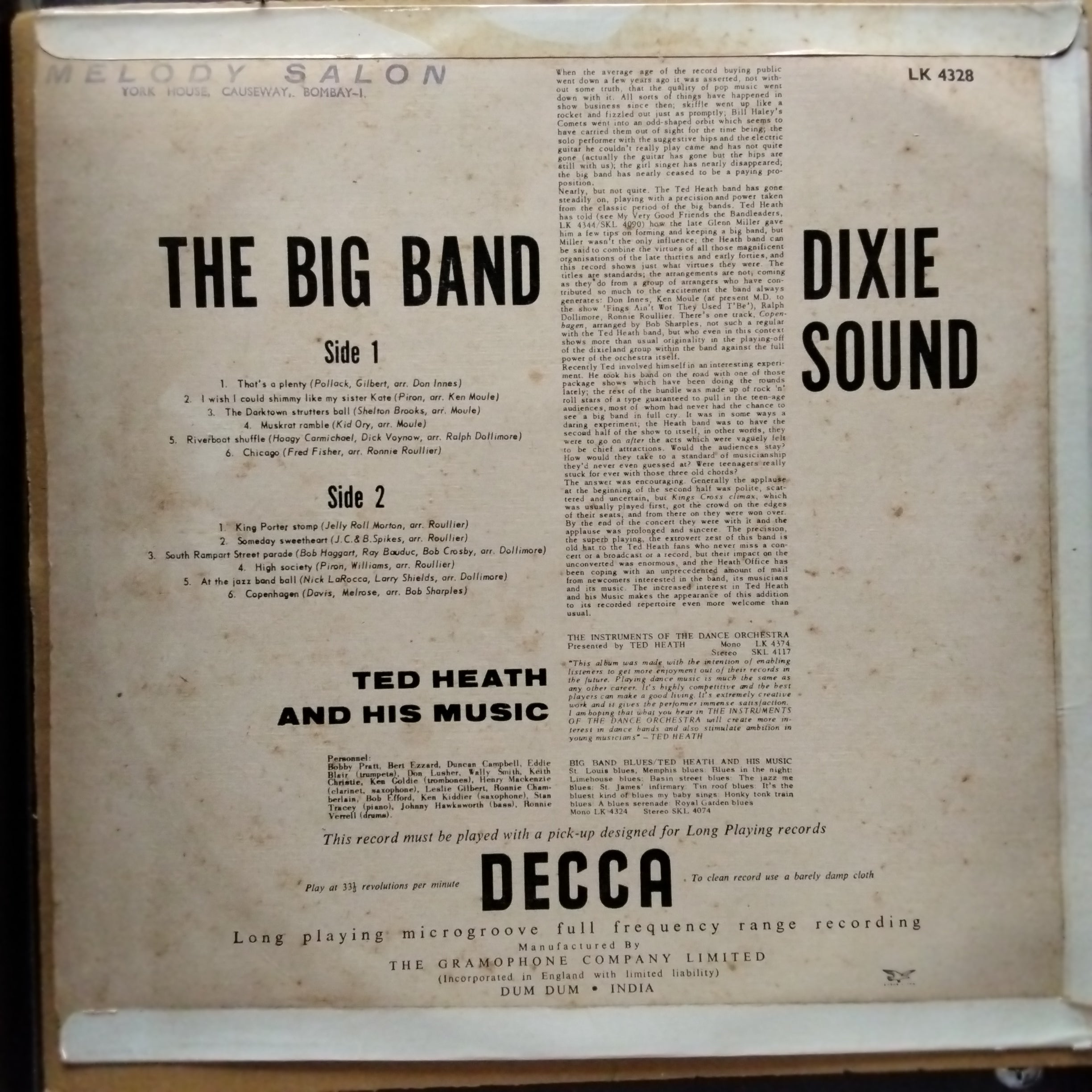 Ted Heath And His Music  - The Big Band Dixie Sound (Vinyl)