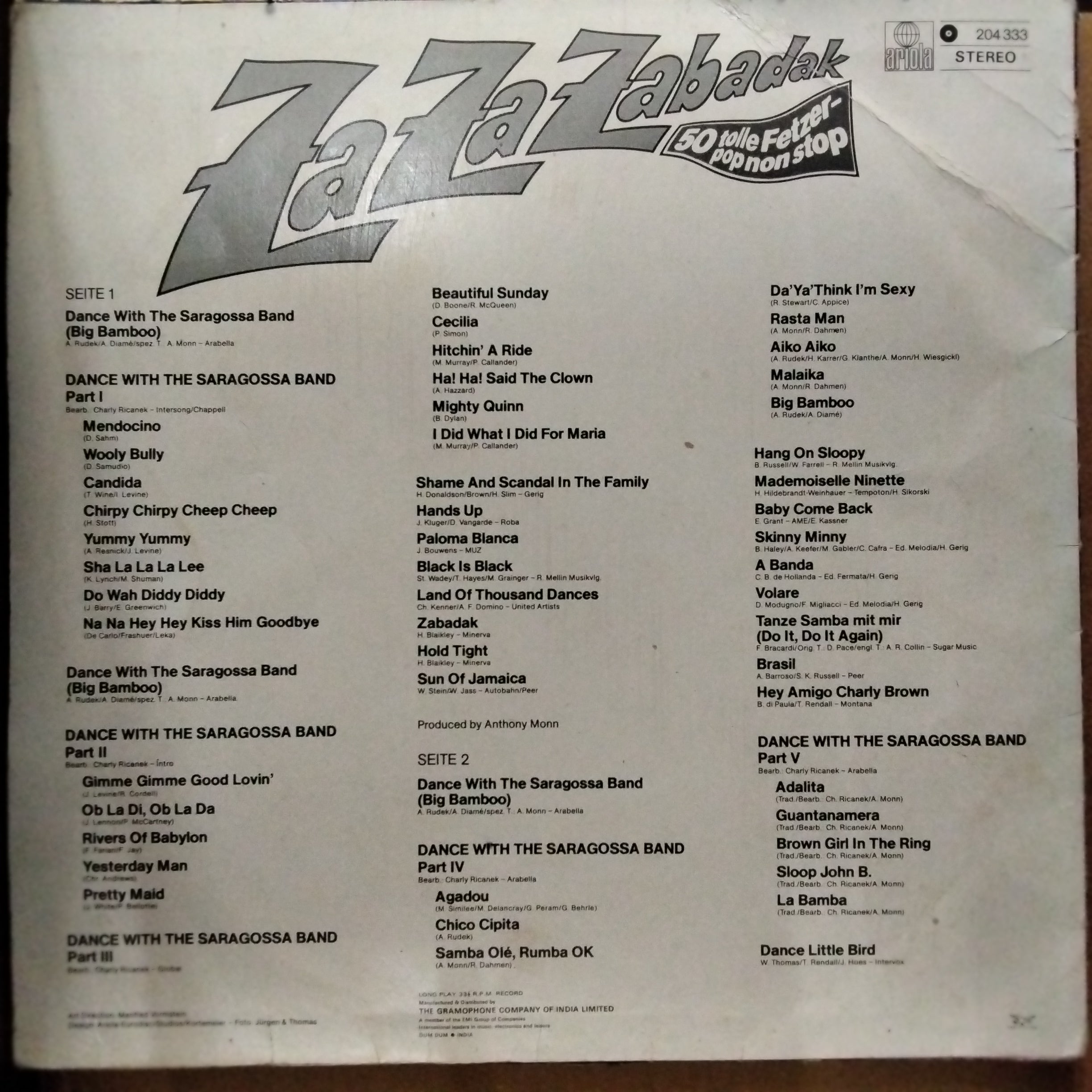 Saragossa Band - Za Za Zabadak (Vinyl)