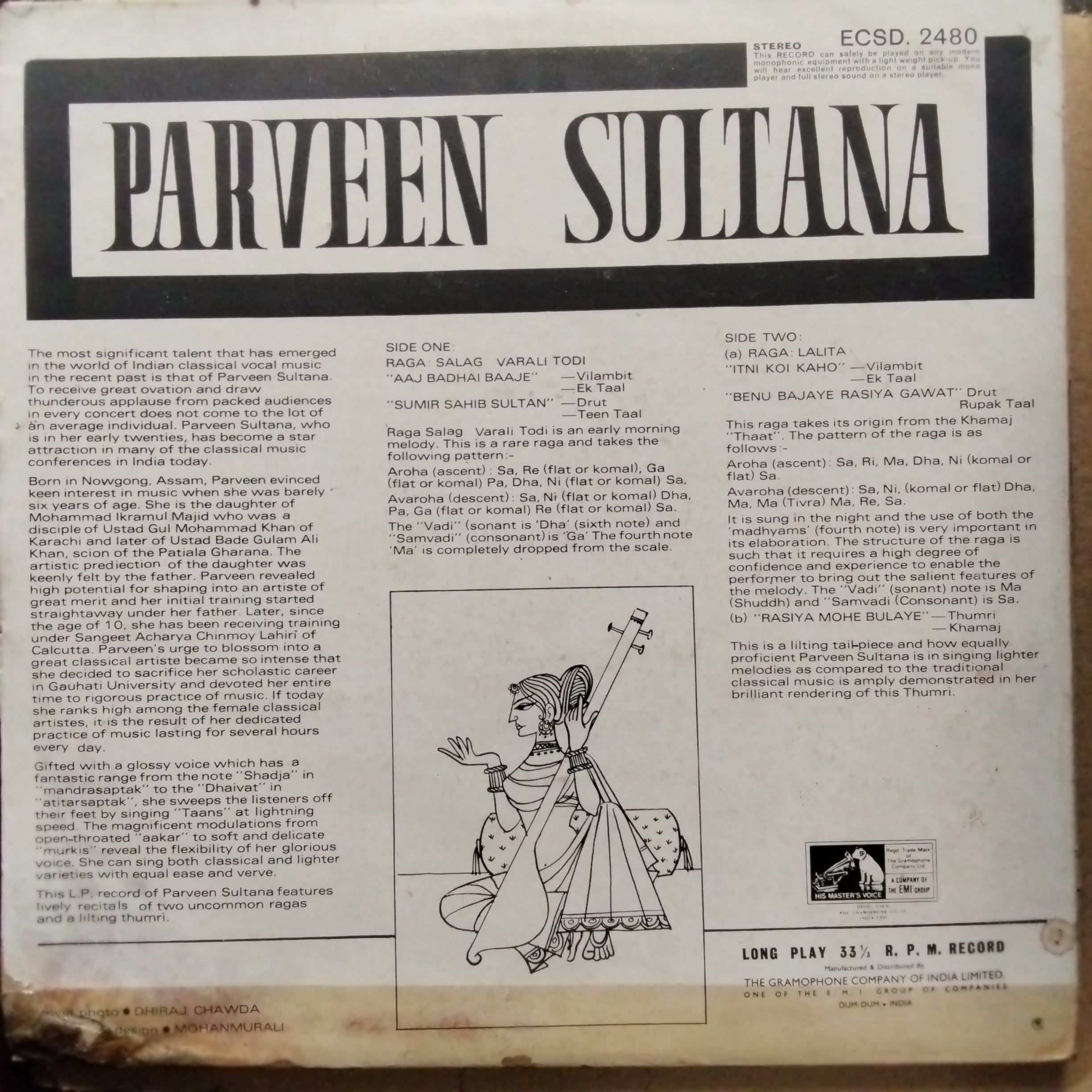 Parveen Sultana - Raga: Salakh Barari Todi • Raga: Lalita • Khamaj Thumri (Vinyl)