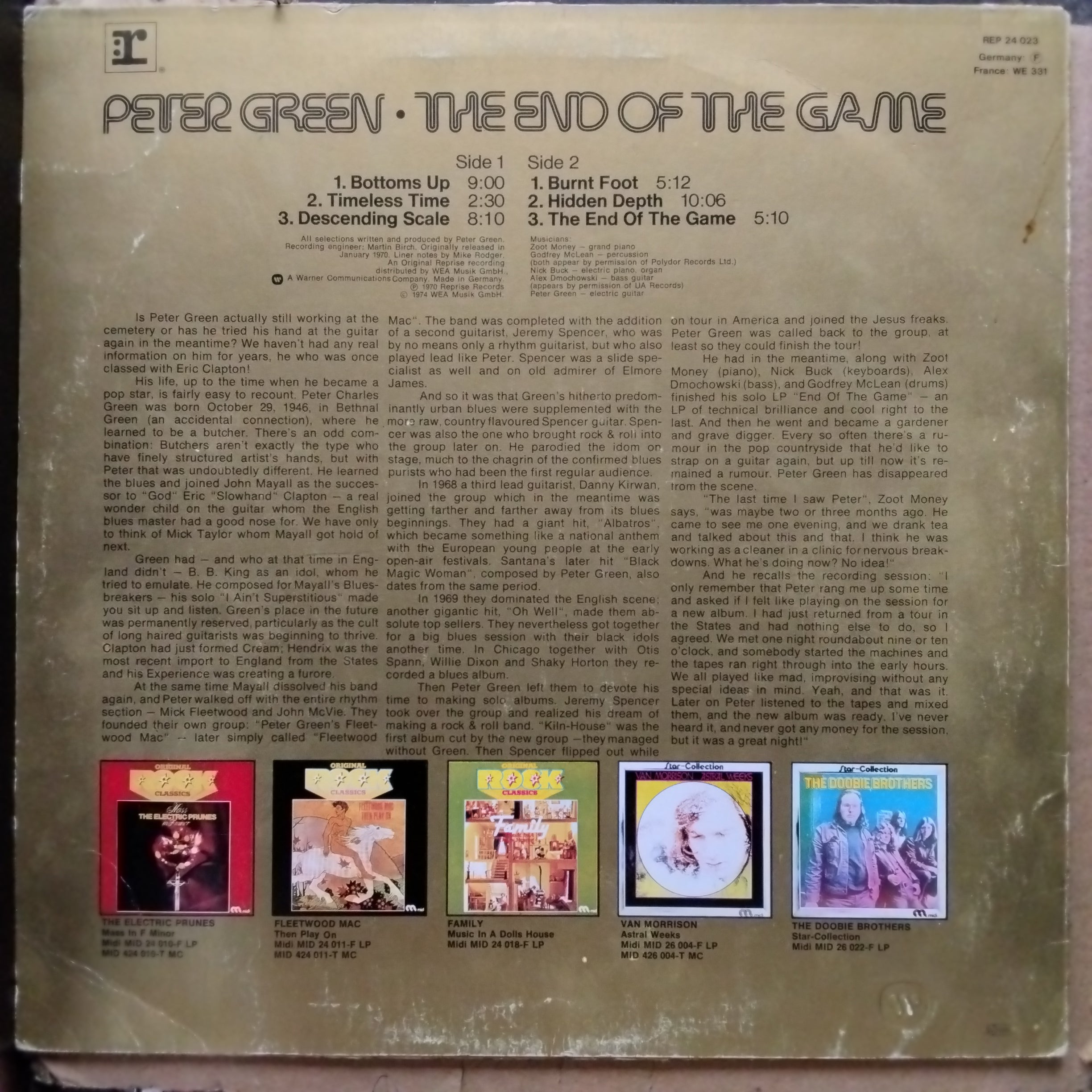 Peter Green  - The End Of The Game (Vinyl)