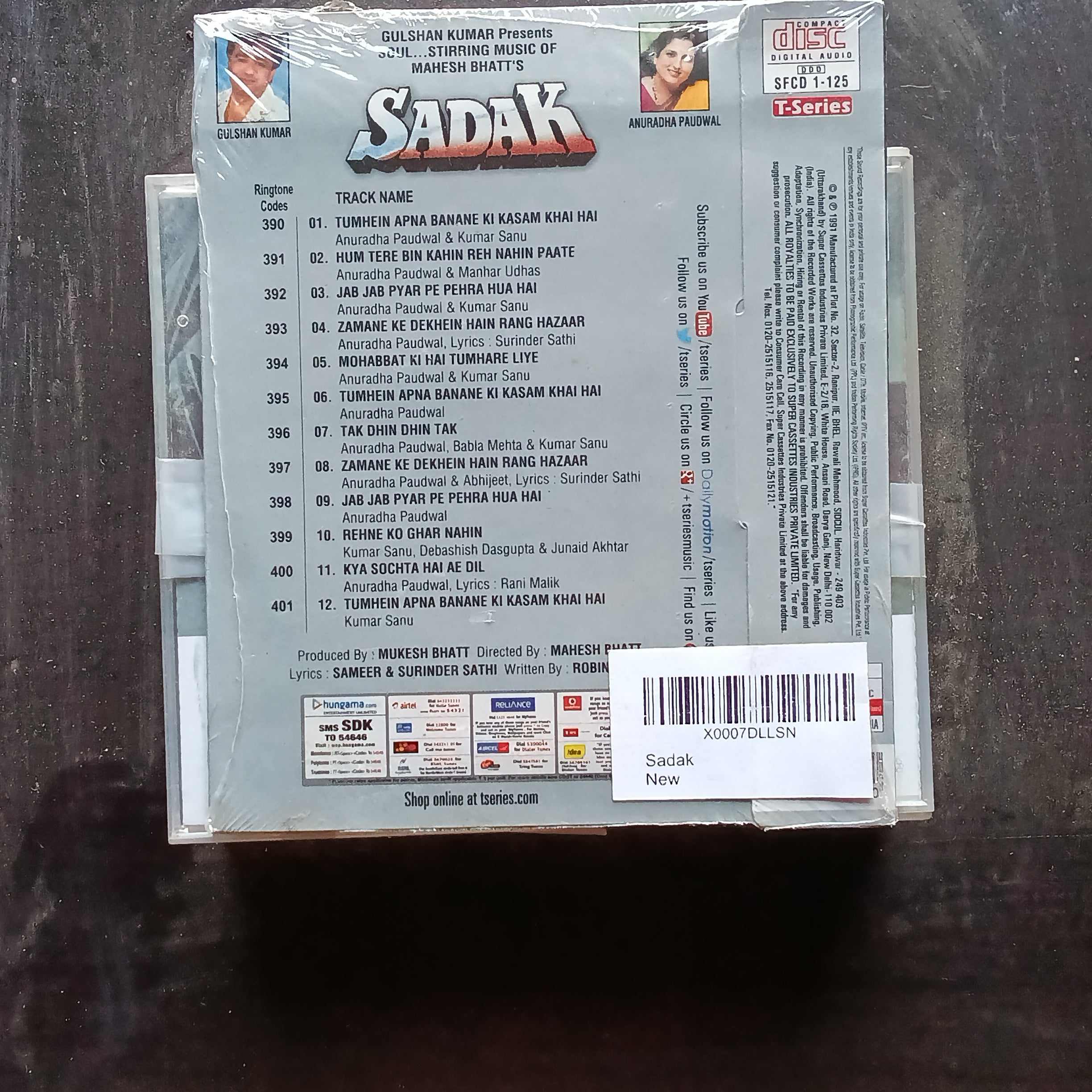 Nadeem Shravan  - Sadak (CD)