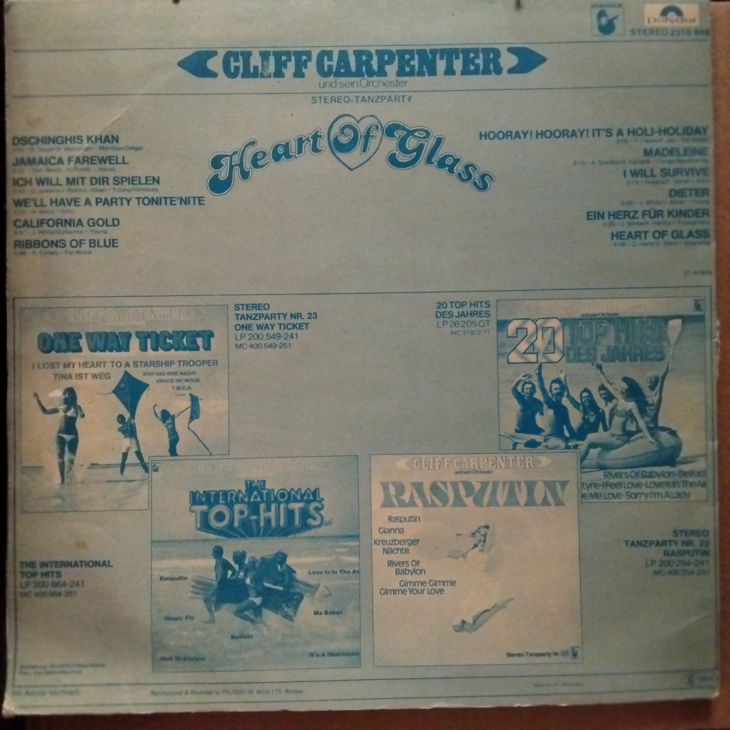 Cliff Carpenter - Heart Of Glass (Vinyl)