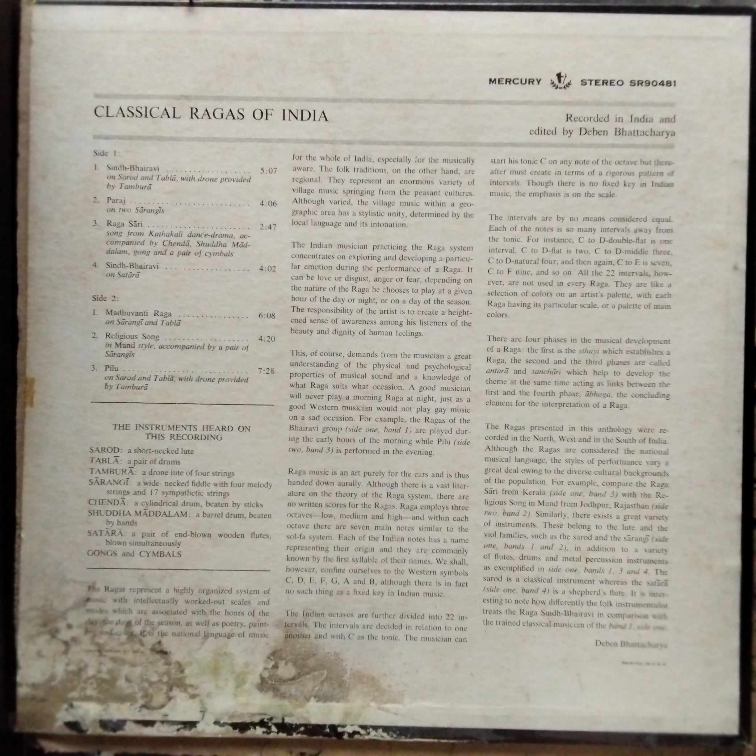 Various  - Classical Ragas Of India (Vinyl)