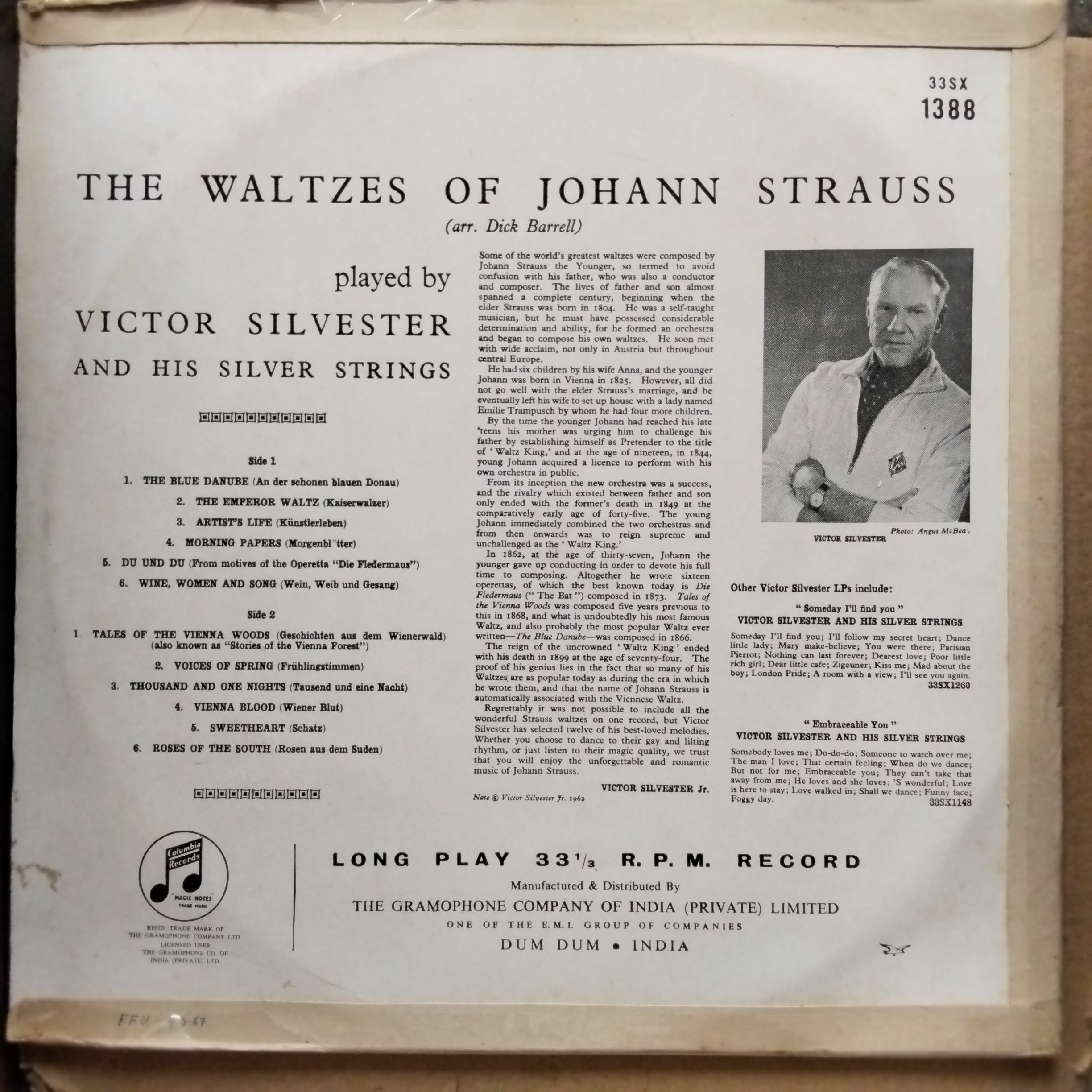 Victor Silvester  - Waltzes Of Johann Strauss (Vinyl)