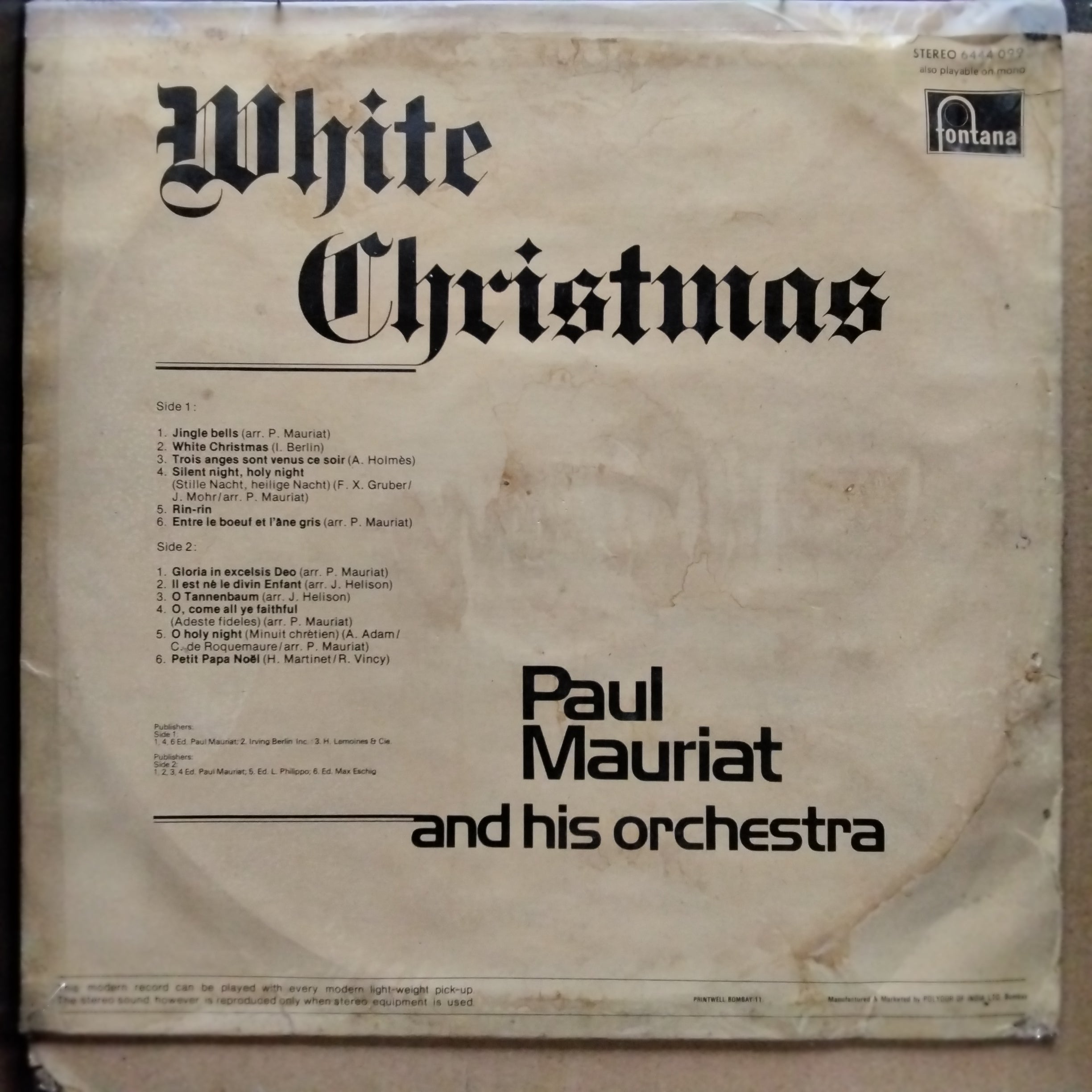 Paul Mauriat  - White Christmas  (Vinyl)