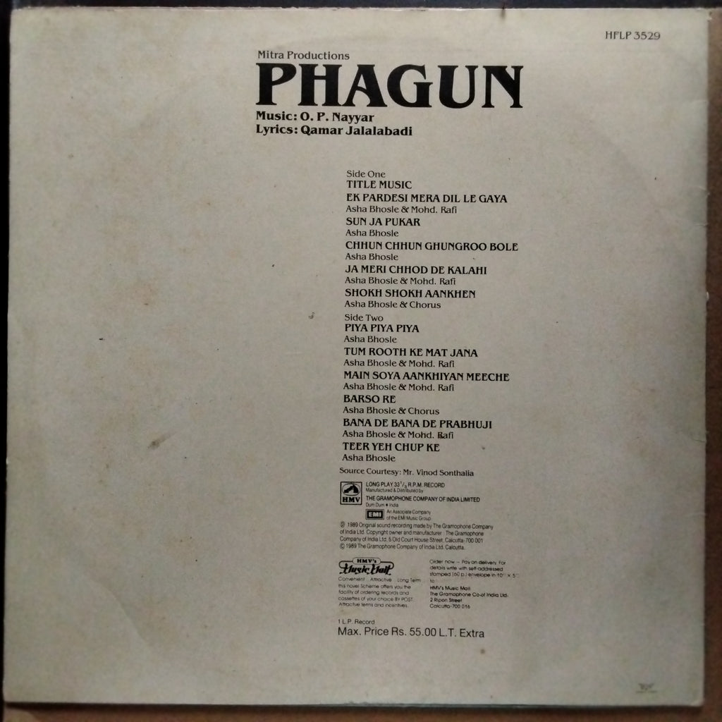 O. P. Nayyar, Qamar Jalalabadi  - Phagun (Vinyl)
