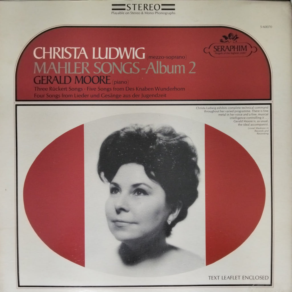 Christa Ludwig, Gerald Moore - Mahler Songs - Album 2 (Vinyl)