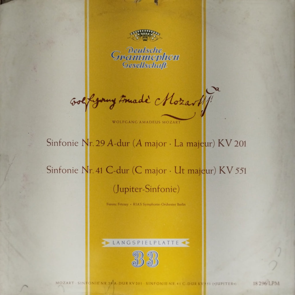 Wolfgang Amadeus Mozart - Sinfonie Nr. 29 A-dur, Sinfonie Nr. 41 C-dur (Vinyl)