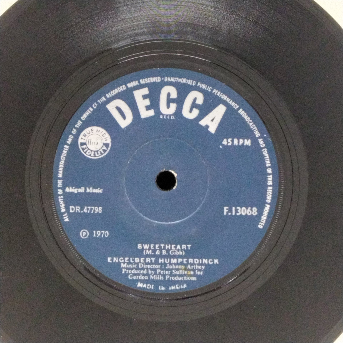 Engelbert Humperdinck - Sweetheart / Born to Be Wanted (45-RPM)