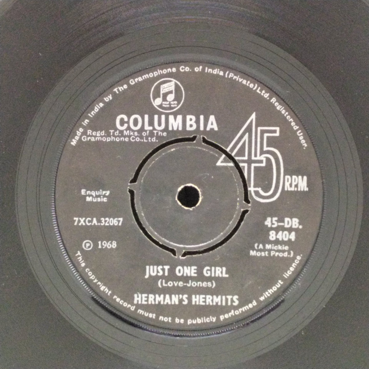 Herman's Hermits - Just One Girl / Sleepy Joe (45-RPM)