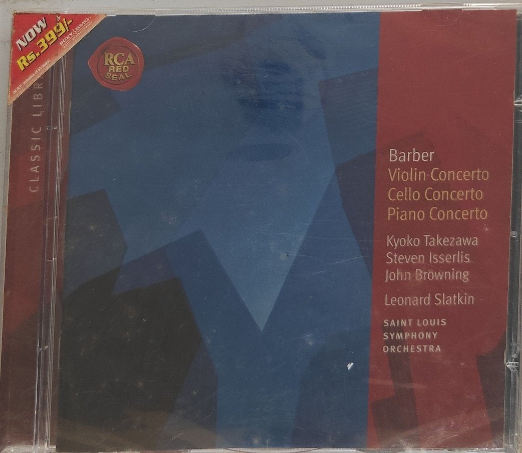 Kyoko Takezawa, Steven Isserlis, John Browning, Leonard Slatkin, Saint Louis Symphony Orchestra - Barber: Violin Concerto, Cello Concerto, Piano Concerto (CD)