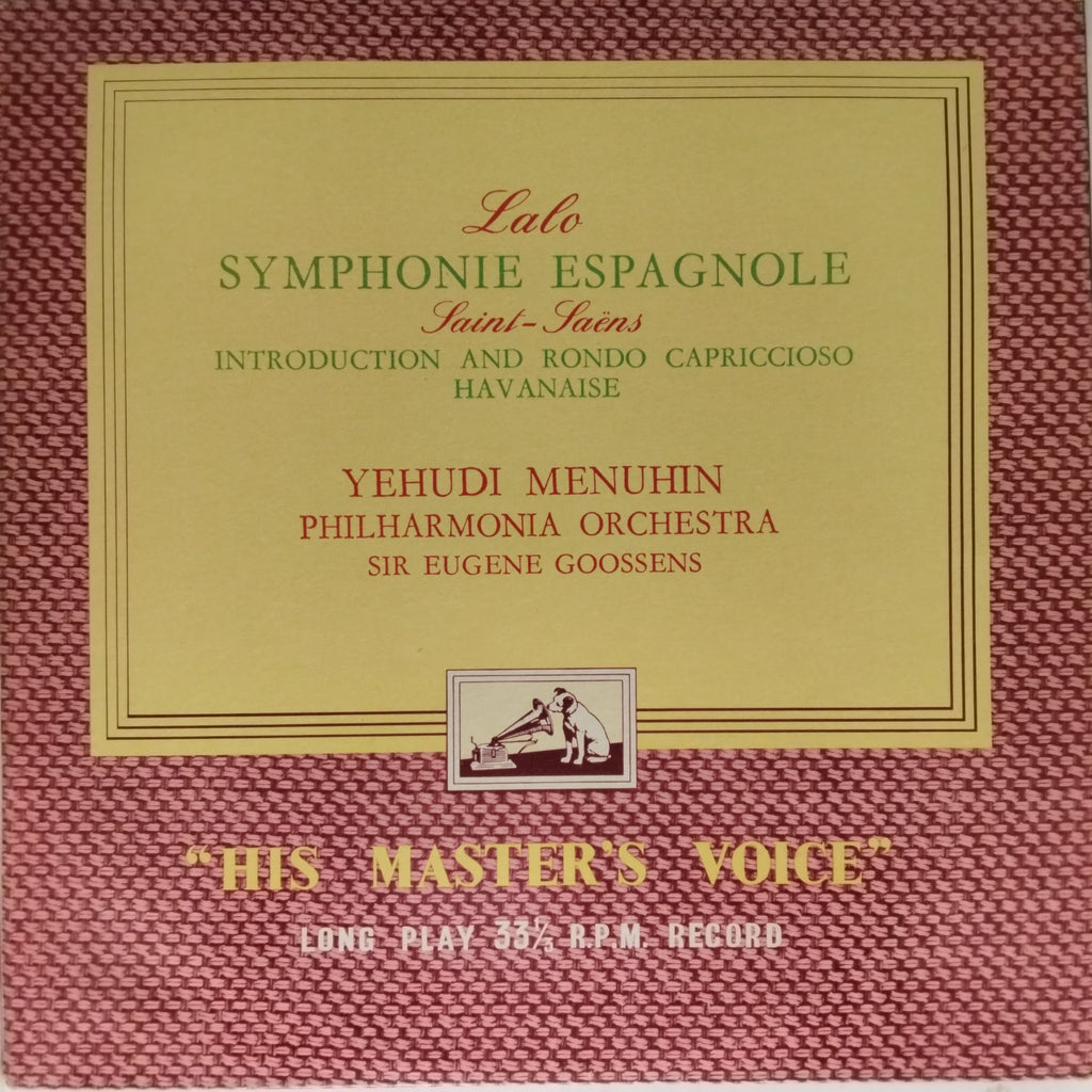 Yehudi Menuhin, Philharmonia Orchestra, Sir Eugene Goossens - Symphonie Espagnole / Introduction and Rondo Capriccioso / Havanaise (Vinyl)