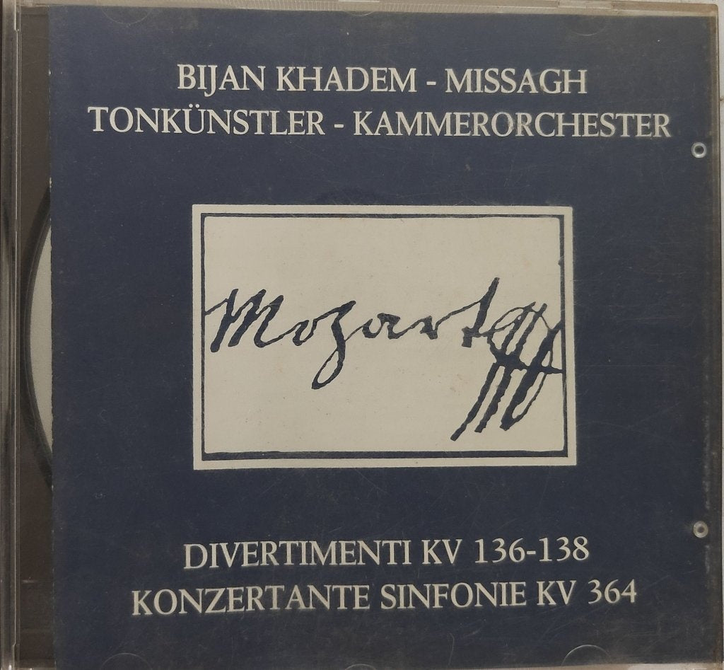 Bijan Khadem-Missagh, Tonkünstler-Kammerorchester - Divertimenti KV 136-138 Konzertante Sinfonie KV 364 (CD)