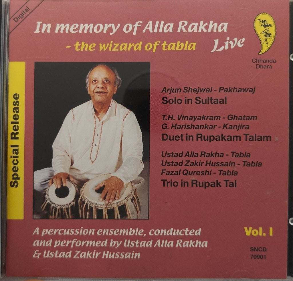 Ustad Alla Rakha, Ustad Zakir Hussain - In Memory of Alla Rakha - the Wizard of Tabla Live Vol. I (CD)