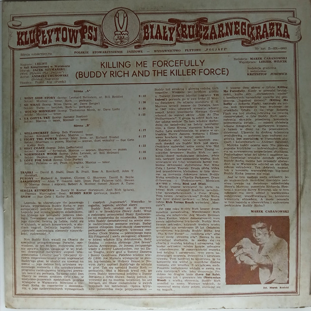 Buddy Rich and the Killer Force - Killing Me Forcefully (Vinyl)