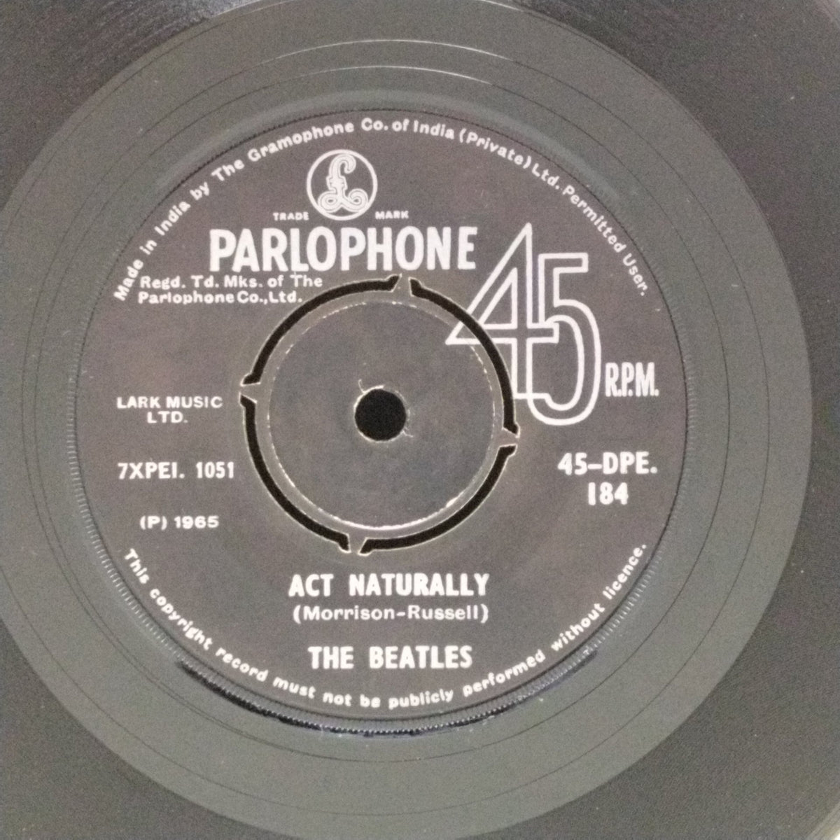The Beatles - Act Naturally / Yesterday (45-RPM)