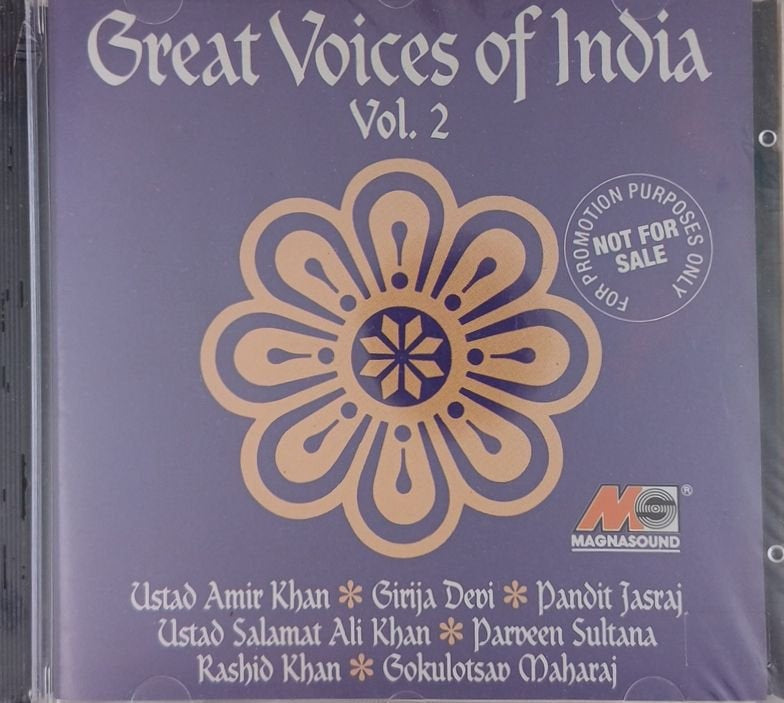 Ustad Amir Khan, Girija Devi, Pandit Jasraj, Ustad Salamat Ali Khan, Parveen Sultana, Rashid Khan, Gokulotsav Maharaj - Great Voices of India Vol. 2 (CD)