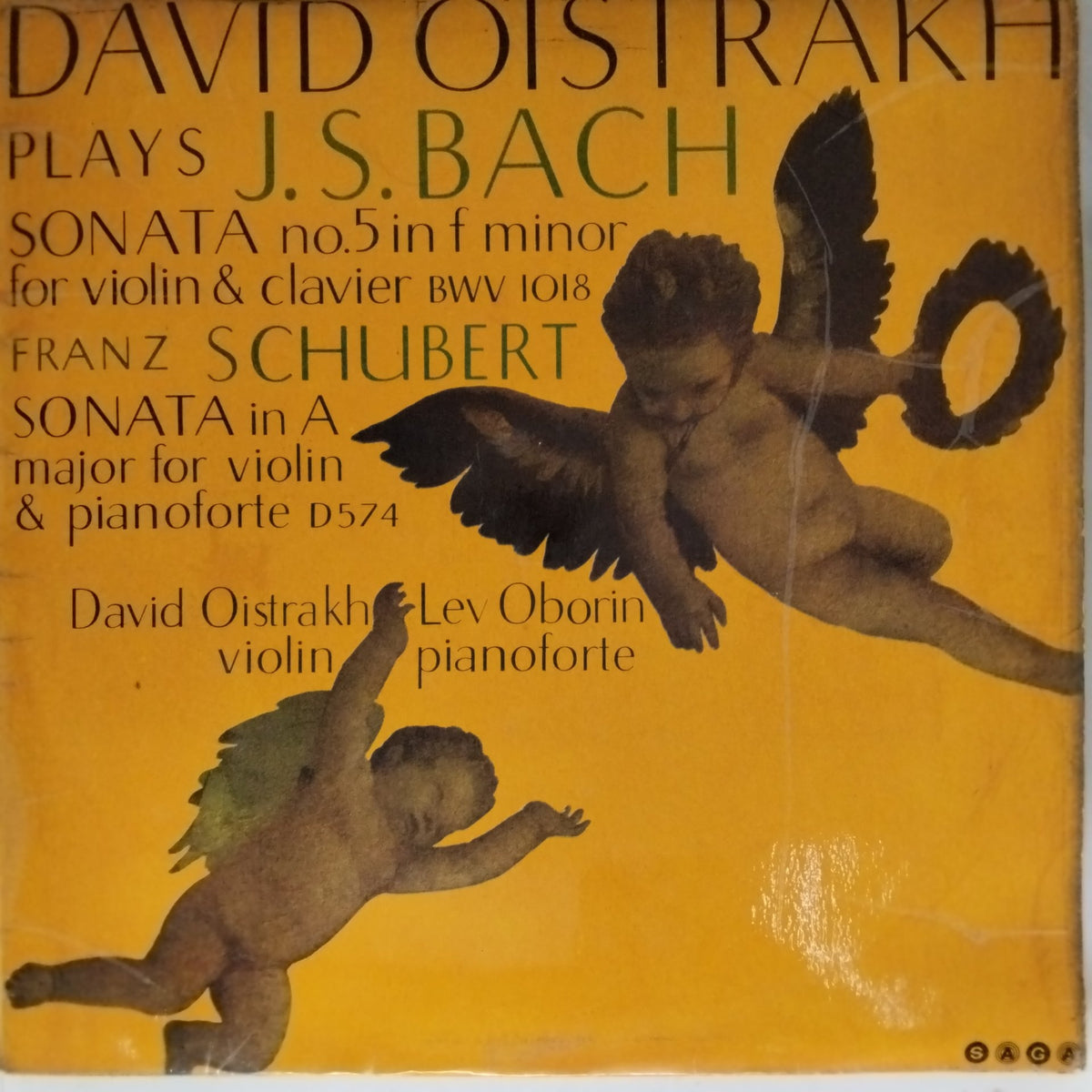 David Oistrakh, Lev Oborin - Plays J.S. Bach Sonata No.5 in F minor for Violin & Clavier / Franz Schubert Sonata in A Major for Violin & Pianoforte (Vinyl)