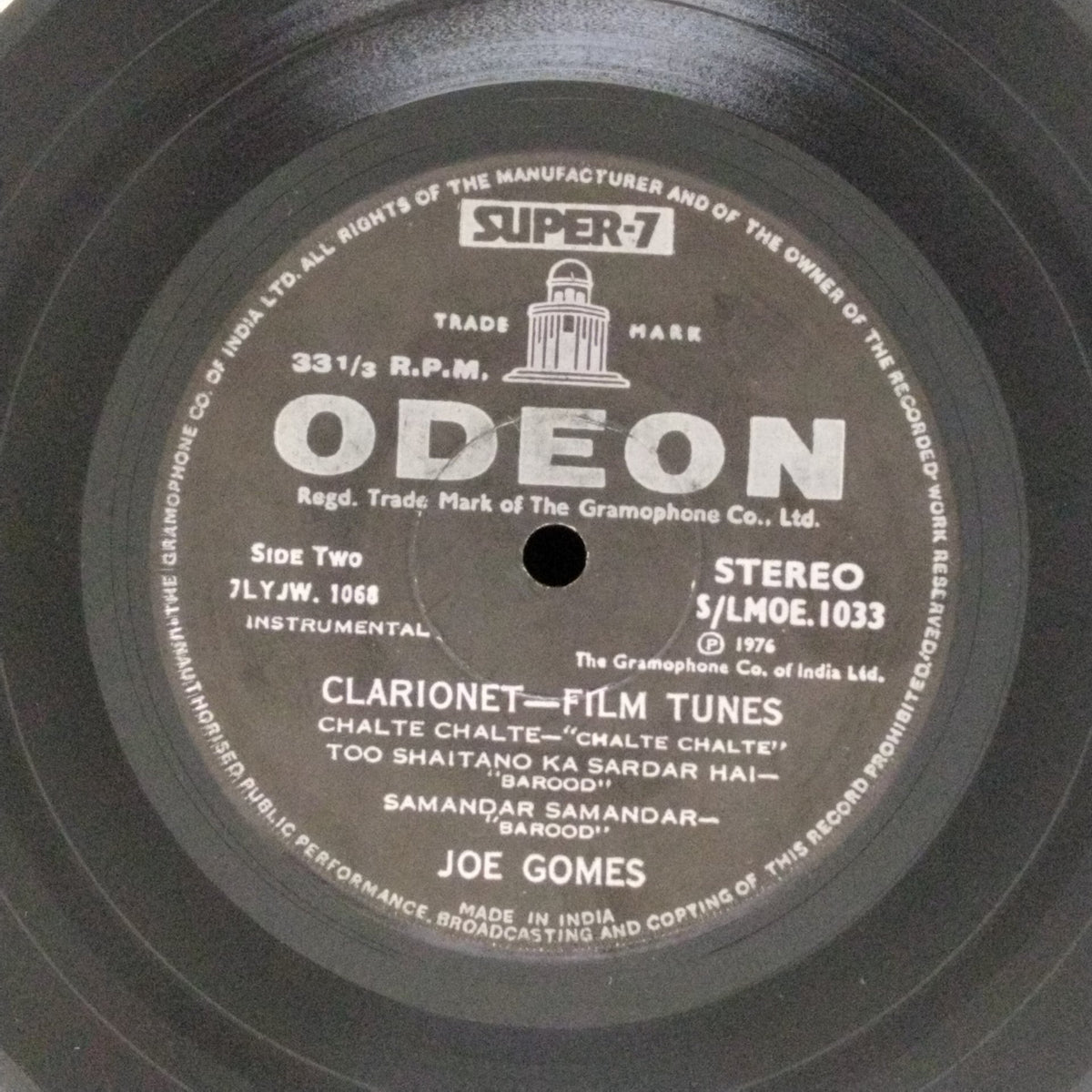 Joe Gomes - Clarionet—Film Tunes (45-RPM)