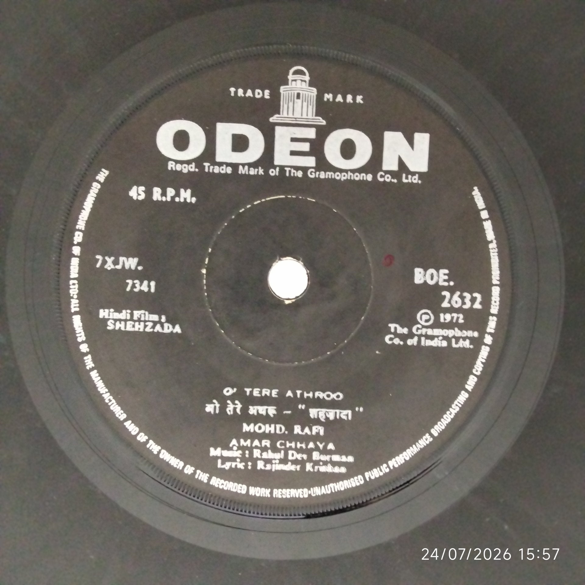 Rahul Dev Burman - Shehzada (45-RPM)