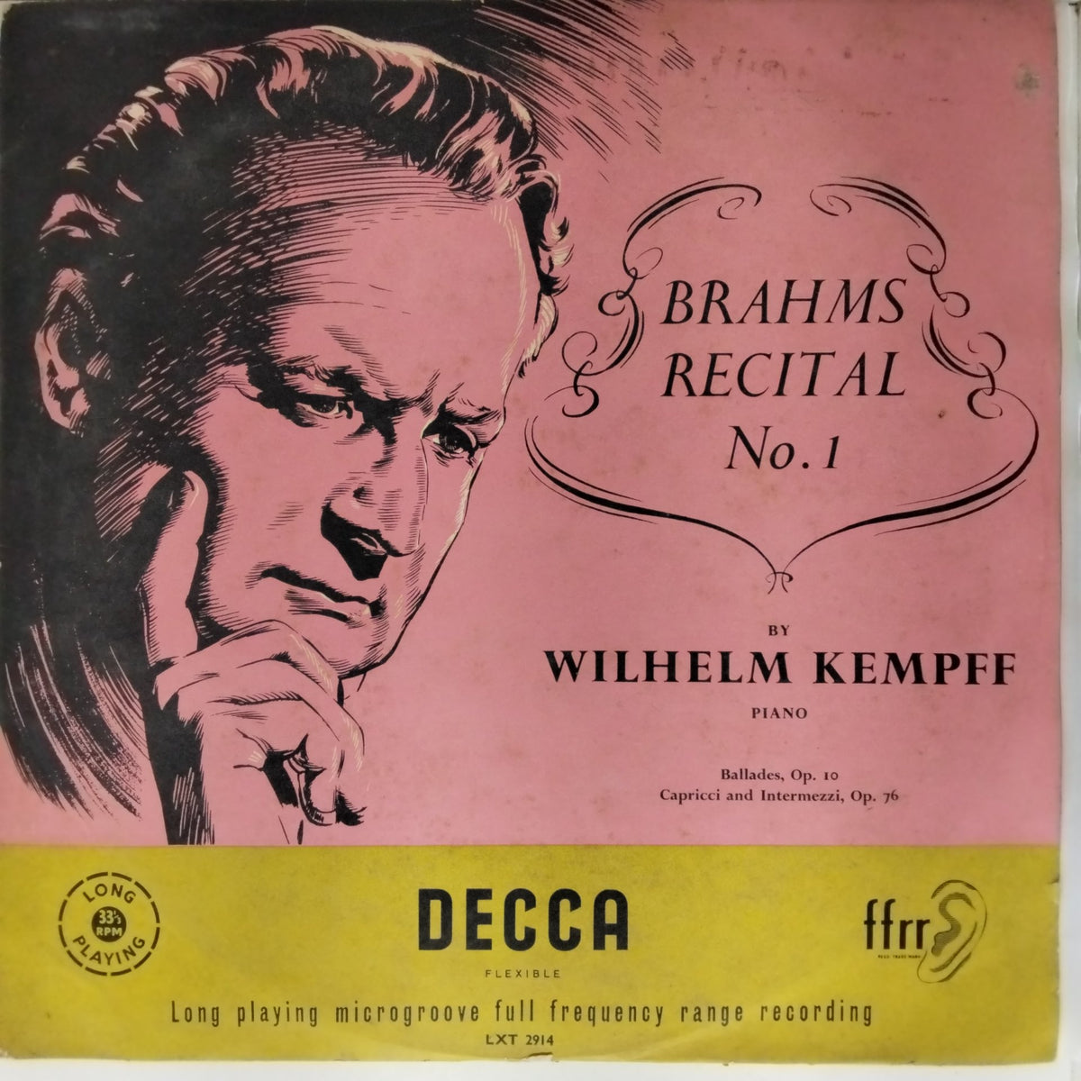 Wilhelm Kempff - Brahms Recital No. 1 (Vinyl)