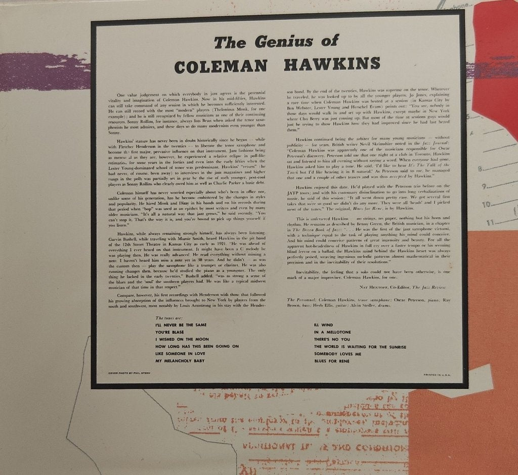 Coleman Hawkins - The Genius of Coleman Hawkins (CD)