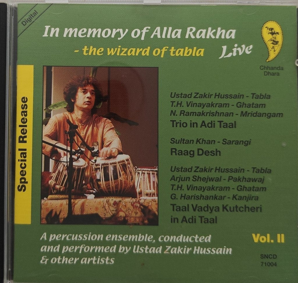 Ustad Zakir Hussain - In Memory of Alla Rakha - The Wizard of Tabla Live Vol. II (CD)