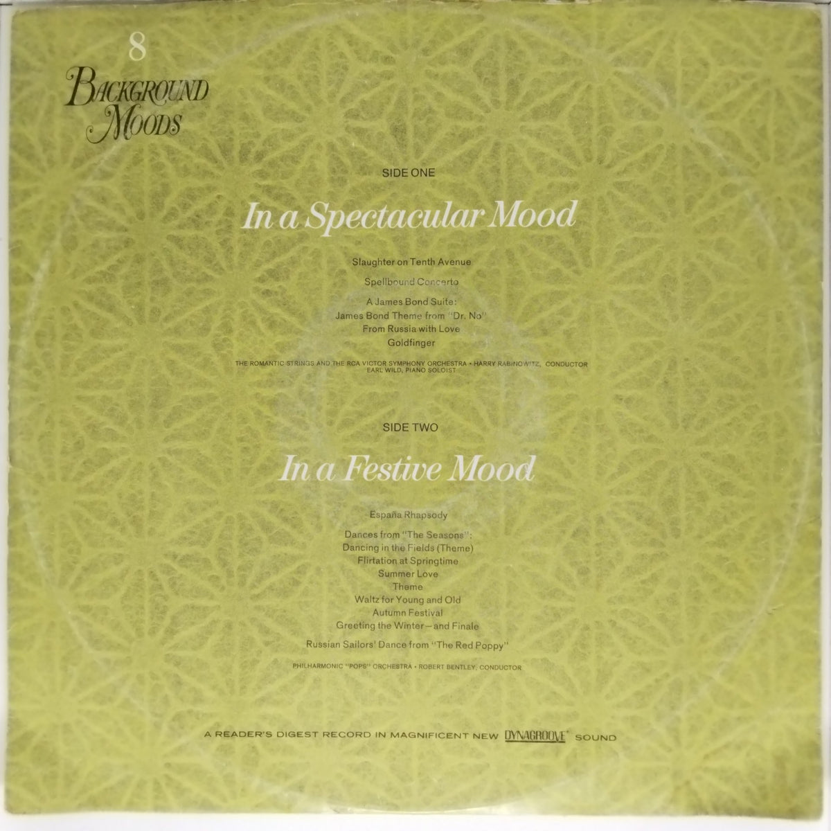 The Romantic Strings, The RCA Victor Symphony Orchestra, Philharmonic “Pop” Orchestra - Background Moods 8 (Vinyl)