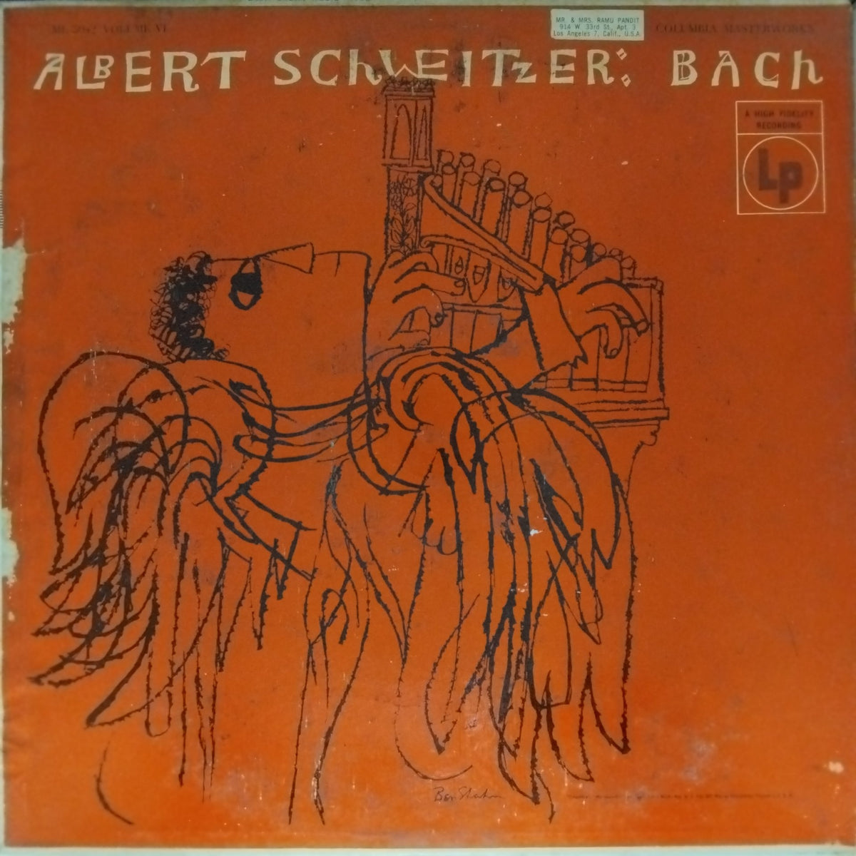 Albert Schweitzer - Bach Organ Music - Volume VI (Vinyl)
