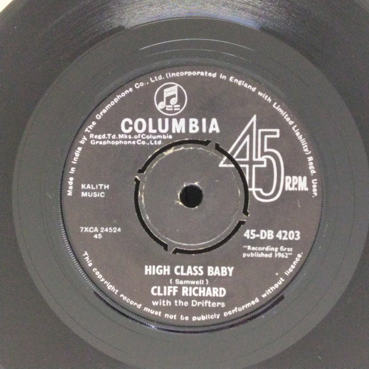 Cliff Richard with the Drifters - High Class Baby / My Feet Hit the Ground (45-RPM)