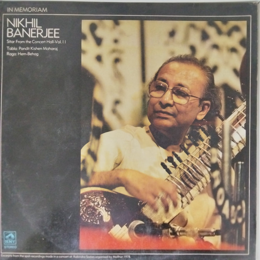 Nikhil Banerjee - In Memoriam: Sitar From the Concert Hall - Vol. II (Vinyl)