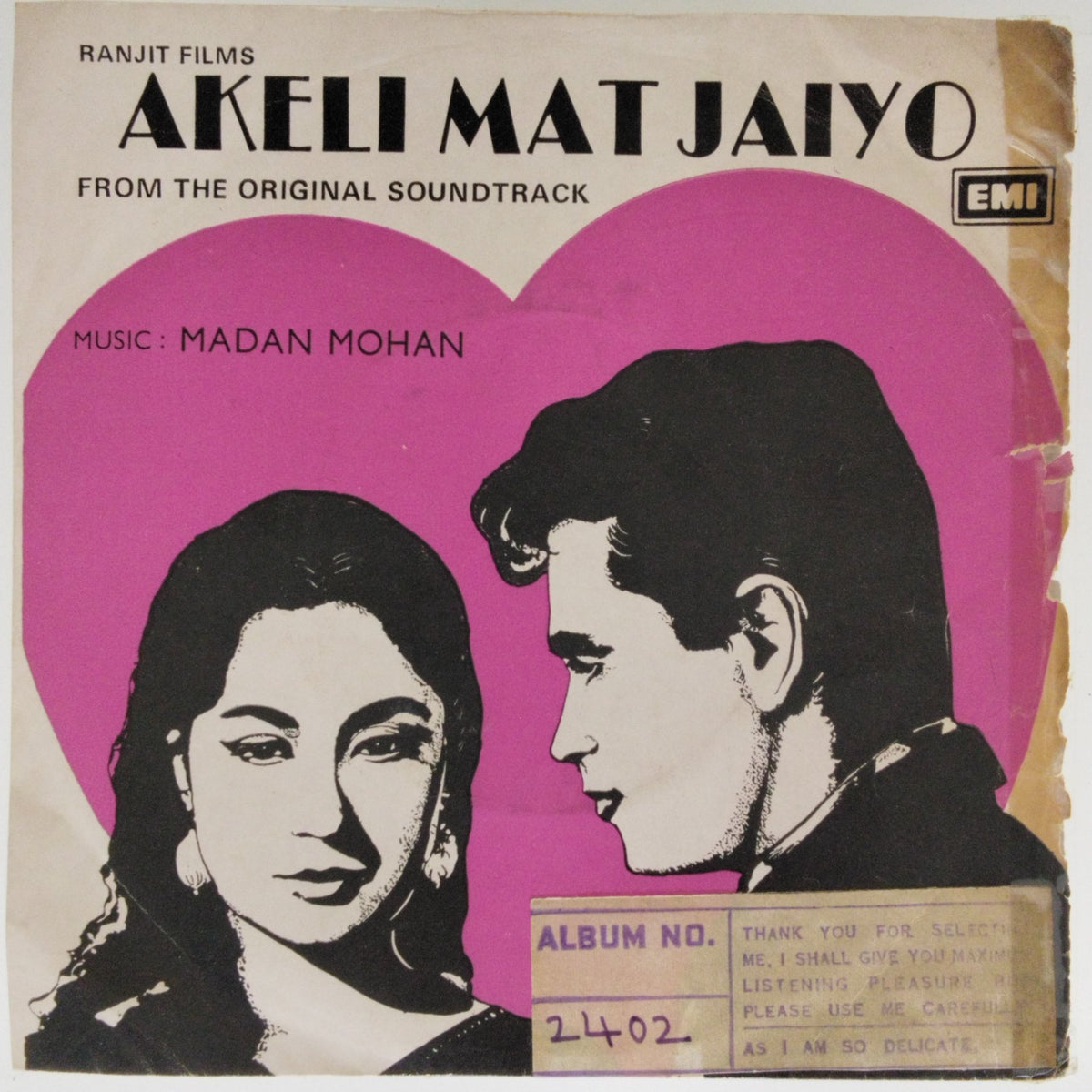 Madan Mohan - Akeli Mat Jaiyo (45-RPM)