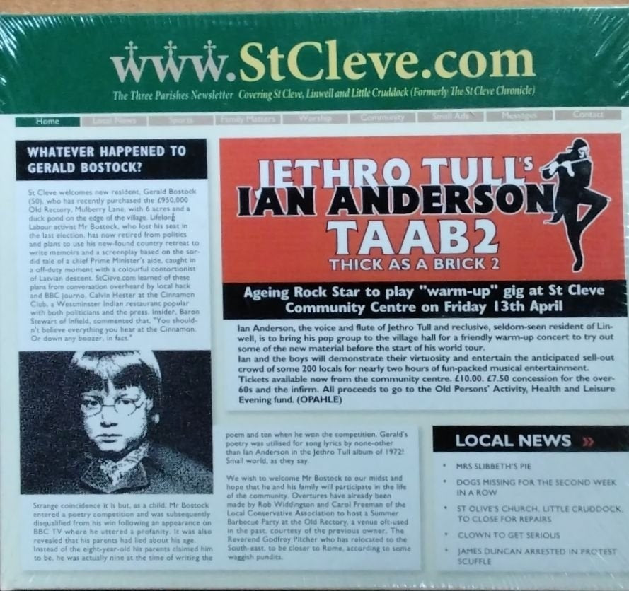 Jethro Tull/, Ian Anderson - Thick as a Brick 2 (CD)