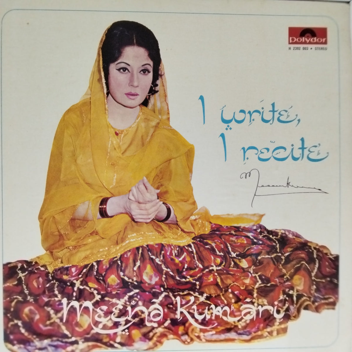 Meena Kumari, Khayyam - I Write, I Recite (Vinyl)
