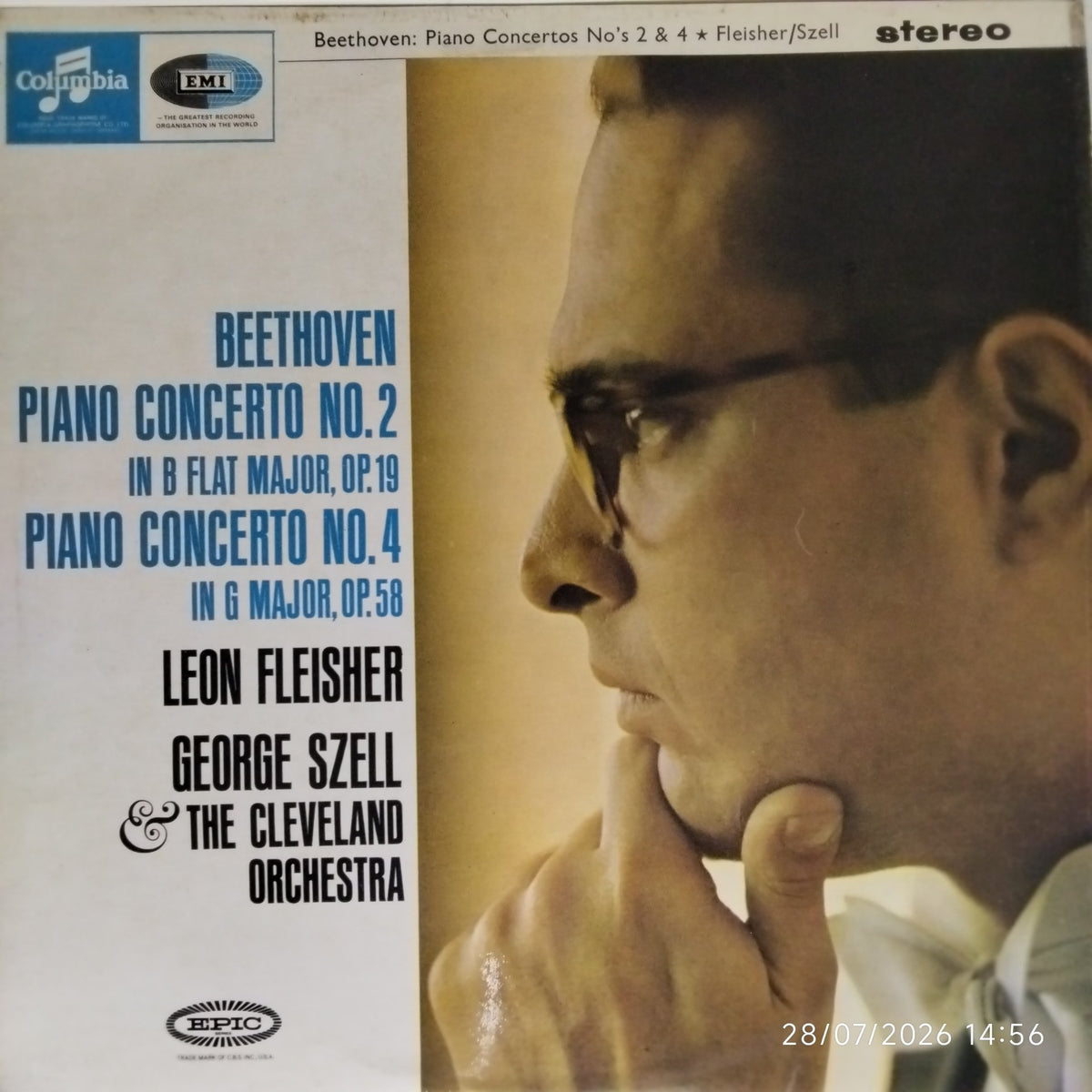 Leon Fleisher, George Szell, The Cleveland Orchestra - Beethoven: Piano Concertos No. 2 & 4 (Vinyl)
