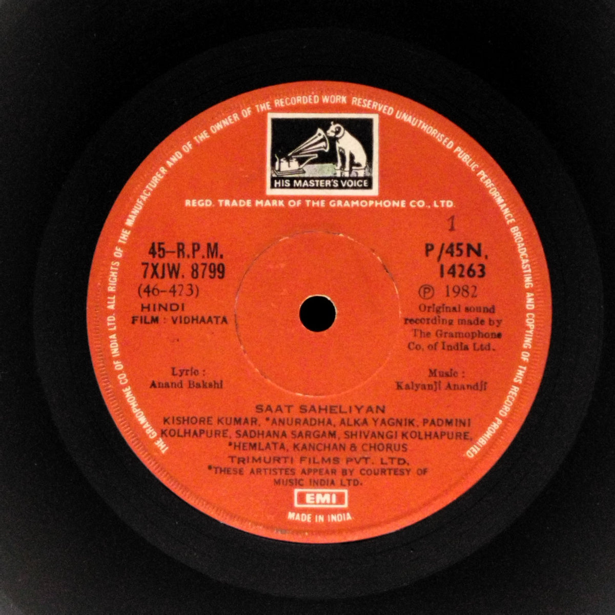Kalyanji Anandji - Saat Saheliyan (45-RPM)
